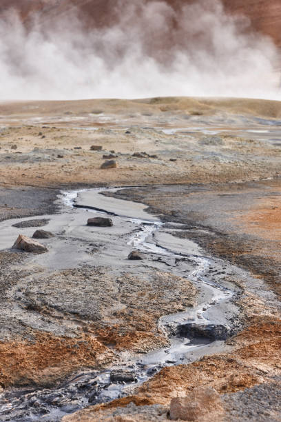 istock Active volcanic zone. Geothermical vents sulfur waters. Krafla. Iceland 2205891293