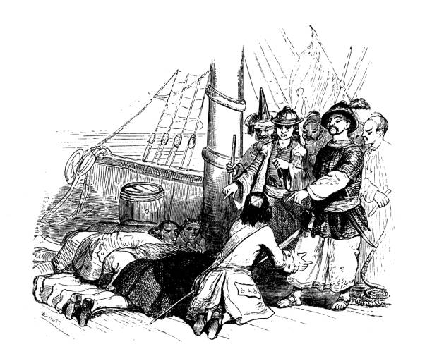 istock Gulliver's Travels by Jonathan Swift, antique illustration (1856) 2205891653