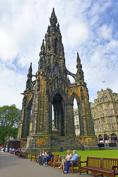 National Monument Of Scotland On Carlton Hill Edinburgh Scotland Great Britain On A Beautiful Summer Day With A Few Clouds In The Sky