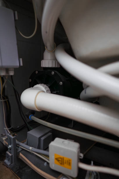 istock The pump mechanism for a bathtub with hydromassage, water supply system. 2205894658