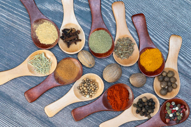 istock spice mix in wooden spoons 2205902989