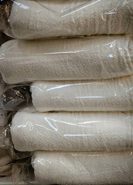 istock clean white rags in a package in a store 2205905374