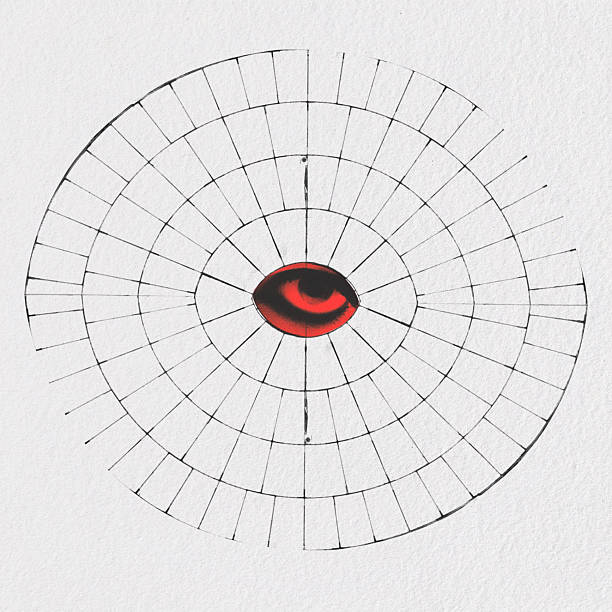 Collage illustration of woman eye and web