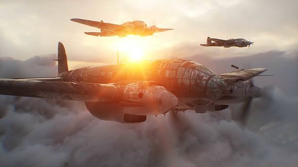 istock Heinkel He 111. German airliner and medium bomber. World War II. 3d rendering. 2205907981