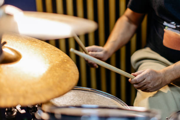 istock Close up photo of powerful drumming performance 2205910894
