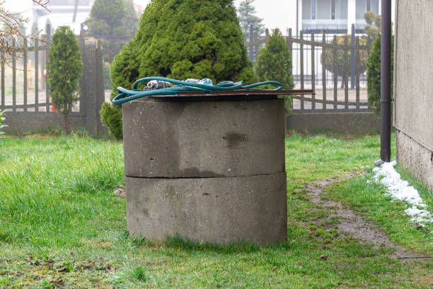 istock deep well. a well for drawing water in the garden. 2205911973
