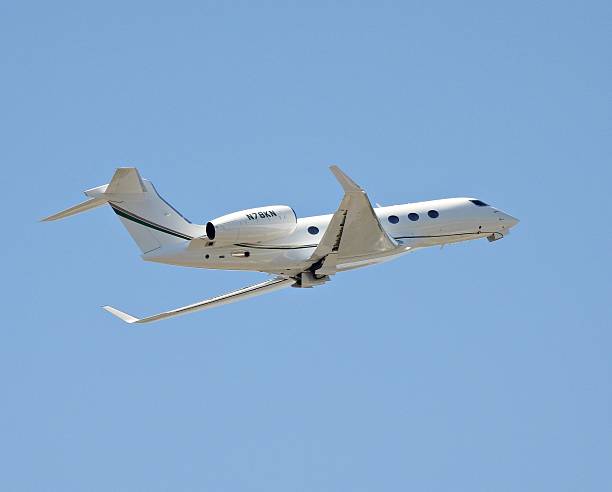 Business Jet take Off The Runway