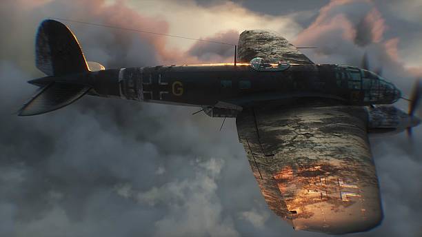 istock Heinkel He 111. German airliner and medium bomber. World War II. 3d rendering. 2205915920