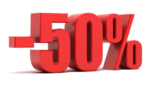 istock 50 percent discount 3d text 2205923526