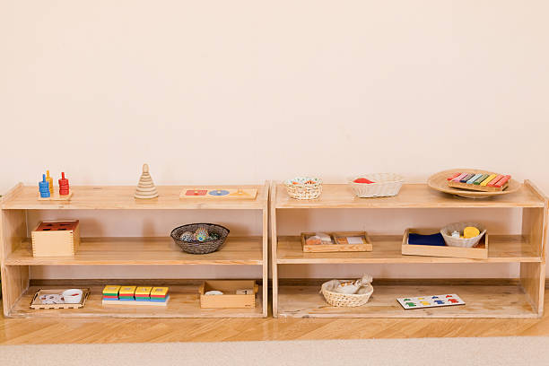 istock Montessori shelves with educational toys 2205923742