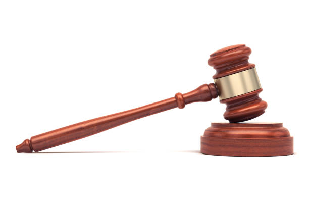 istock Law concept,  judge's gavel on its side 2205928225