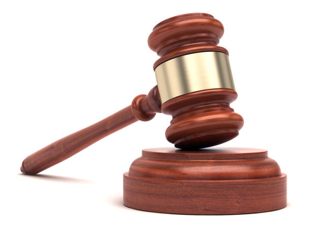 istock Law concept, wooden gavel on stand 2205928228