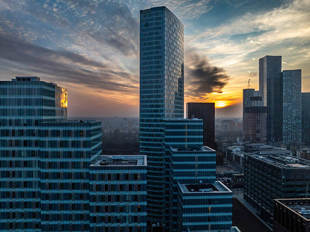 istock Blue Skyscrapers and Warm Skies 2205930606