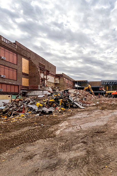 istock Large Scale Demolition Site and Heavy Equipment 2205931360