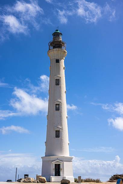 istock Aruba Lighthouse Aruba's Iconic Coastal Lighthouse Beacon Against a Brilliant Blue Sky 2205932358