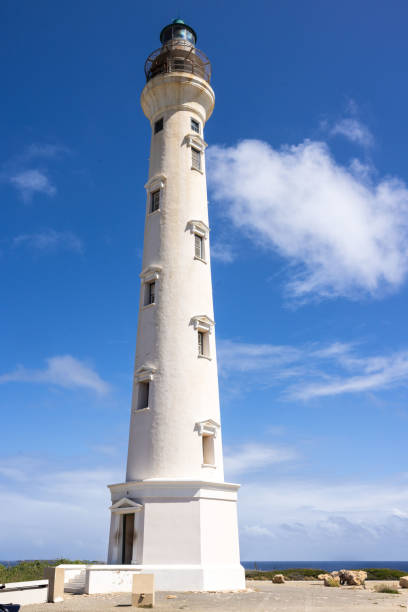 istock Aruba Lighthouse Aruba's Iconic Coastal Lighthouse Beacon Against a Brilliant Blue Sky 2205932367