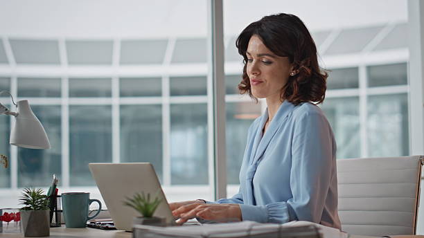 istock Creative manager planning project at office closeup. Woman reading documents 2205937579