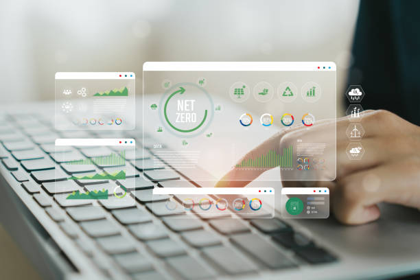 istock Detailed Network Overview with Graphs and Data Analytics on Laptop Keyboard, Business concept 2205937848
