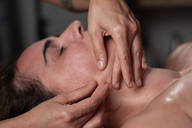 istock facial massage in professional chiromassage center 2205939472