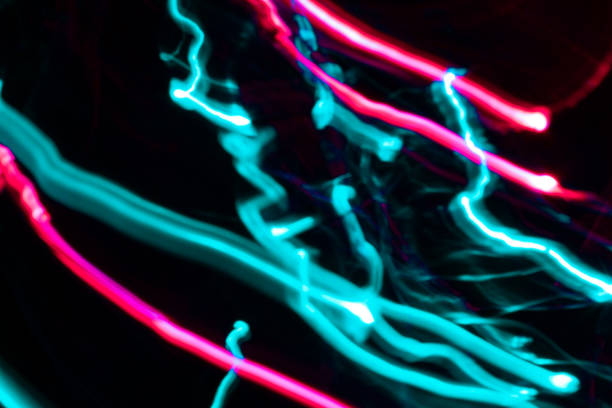 istock Light trails creating a futuristic and vibrant background design 2205940742