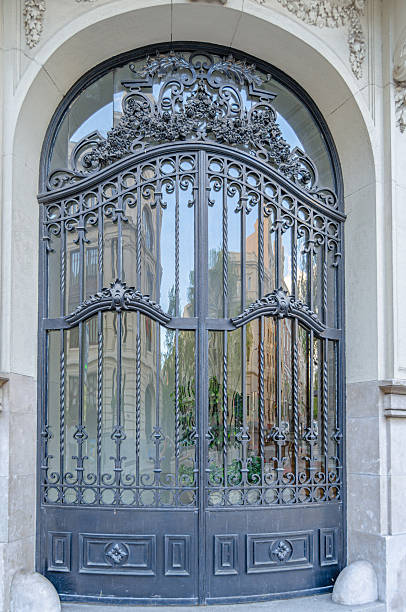 istock Detail of a wrought iron gate 2205942911
