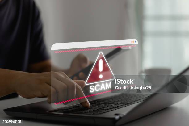 Cyber Security Software Warning Fraud Scam Alert Hacker Detection ...