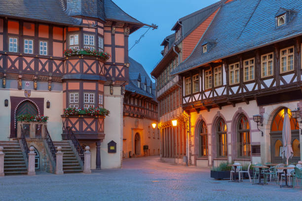 istock Half-Timbered Houses in Old Town Wernigerode, Germany 2205948080