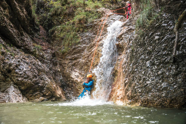 istock Black Male's Canyoning Adventure 2205953008