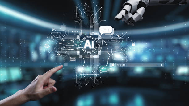 istock Futuristic Interaction Between Human Hand and Robot Arm with AI Elements and Digital Circuit Background Representing Technology and Innovation. Auvana 2205967856