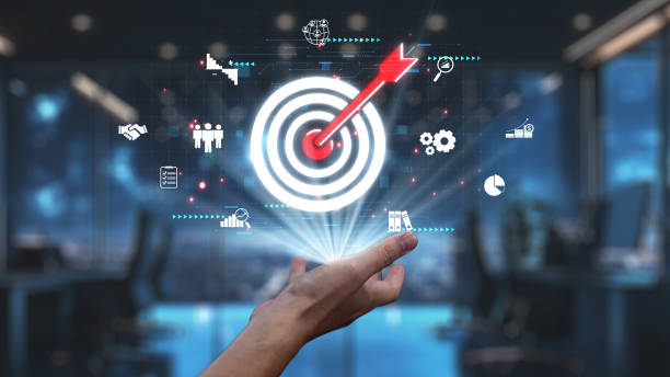 istock Innovative Technology Targeting Concept with Digital Icons Representing Business, Efficiency, and Success in Modern Workspace Environment. Auvana 2205967953