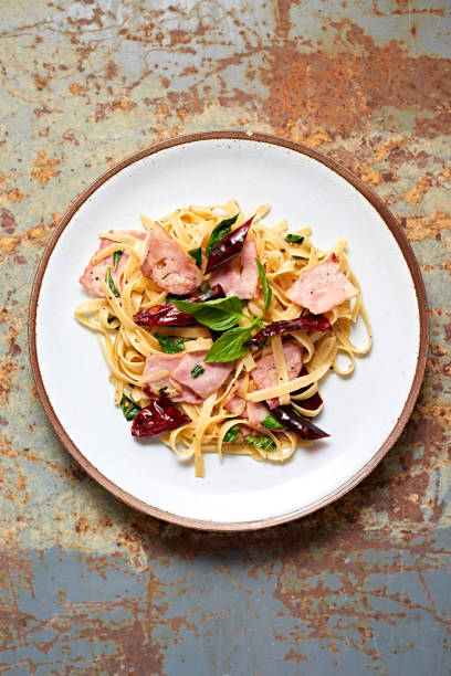 Pasta With Dried Chili And Bacon