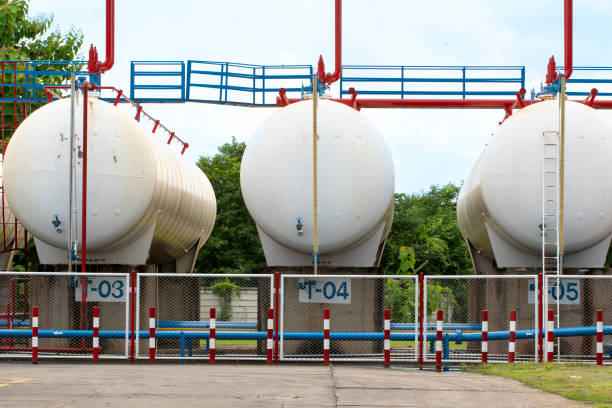 istock Pipelines Valves at gas plant 2205975992
