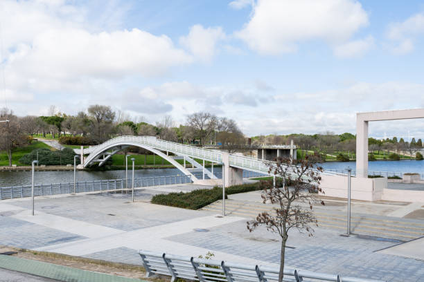 View of a bridge in Madrid