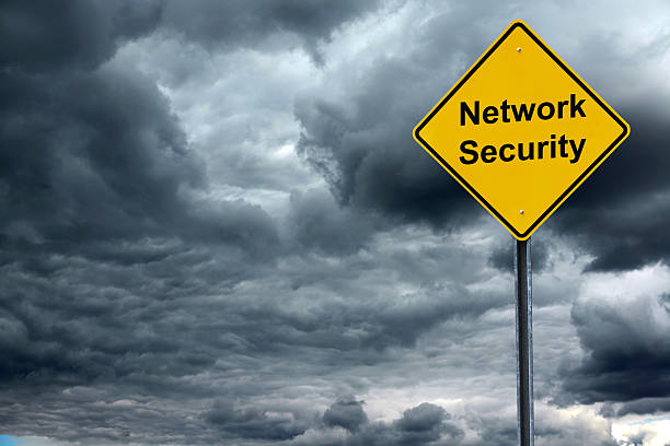 istock network security text on the warning sign in front of storm cloud 2205979119