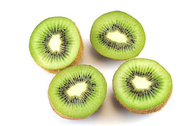 istock fresh cut kiwi fruit isolated on white background 2205979316