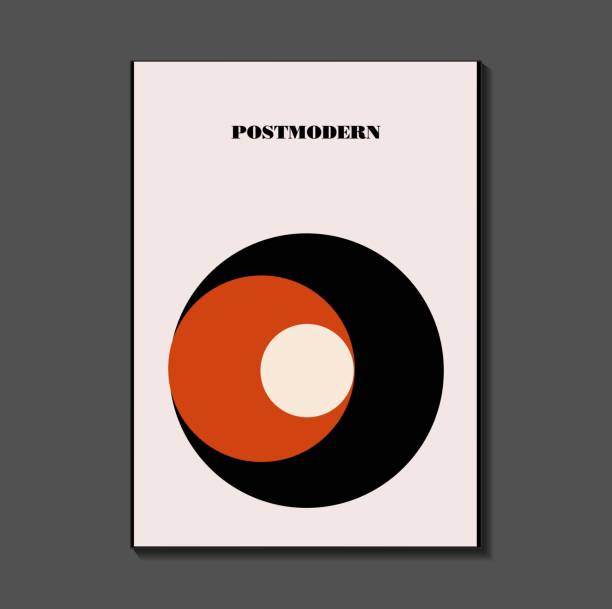 istock Poster inspired postmodern of vector abstract dynamic symbols with bold geometric shapes, useful for web background, poster art design, magazine front page, hi-tech print, cover artwork 2205982165