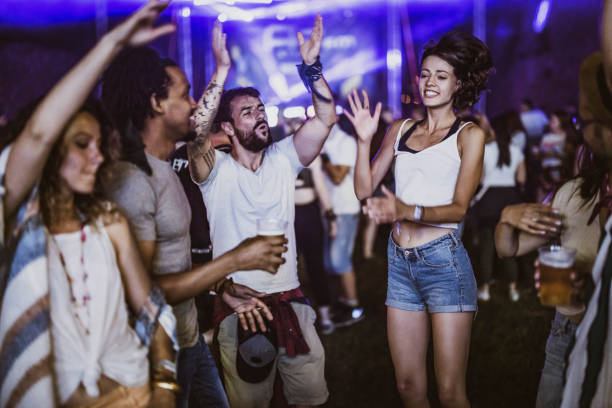 istock Disco dancing on a music concert by night! 2205983690