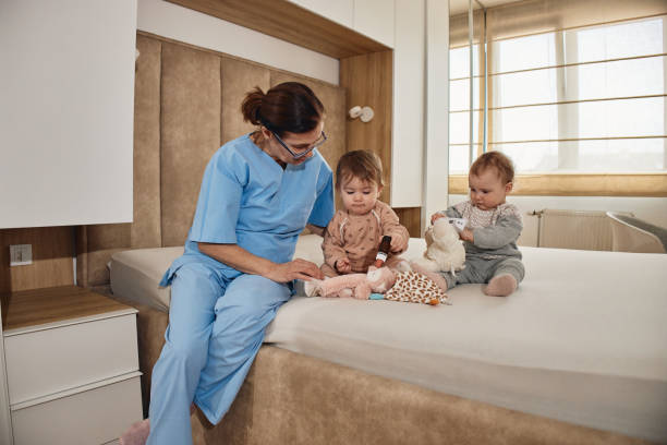 istock Healthcare worker at home visit 2205987343