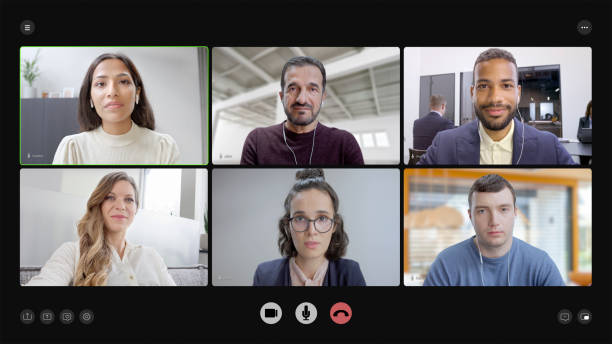 istock Virtual Business Meeting with Six Professionals 2205990062