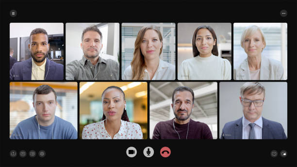 istock Virtual Business Meeting with a Large Team 2205990136