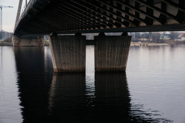 istock A striking perspective of a cable-stayed bridge over a calm river, showcasing urban infrastructure and architectural design 2205990646