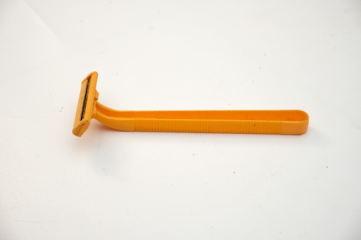 Yellow Alice Razor Single Yellow Disposable Razor On A Clean White Background Stock Photo ...