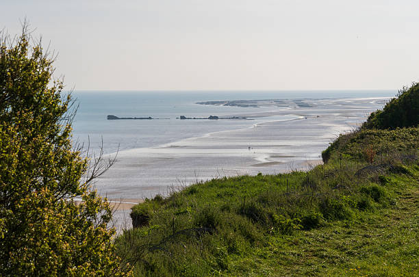 istock Mulberry Harbour at Arromanches and Omaha Beach, Normandy, France 2206000374