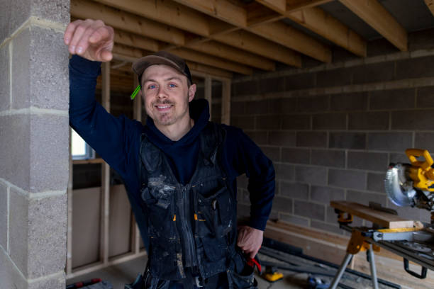 Happy in his Construction Job