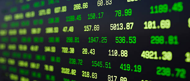 istock Numbers, data, fiancial figures in green. 2206013344