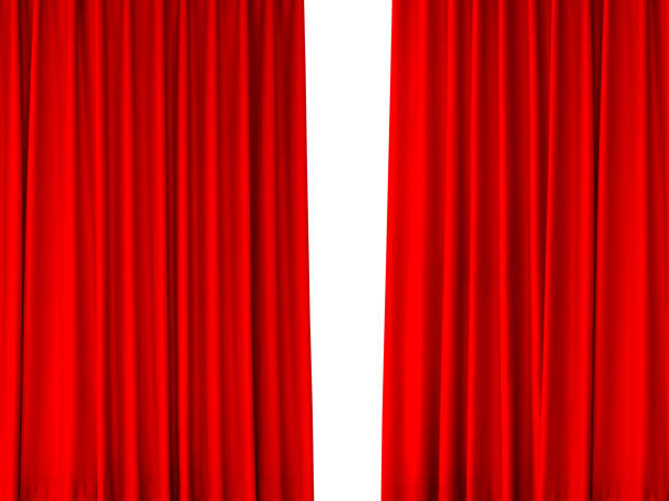 istock Red stage curtain photo isolated on white background. 2206013862