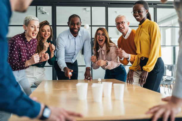 istock Business team Taking a Break with games 2206015140