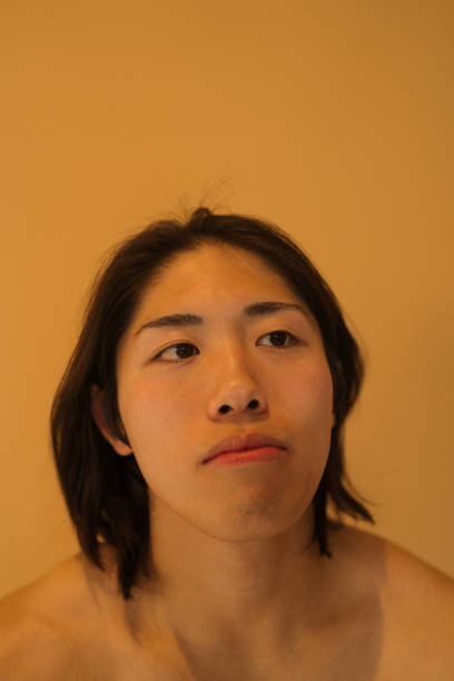 Portrait of a serious Asian man