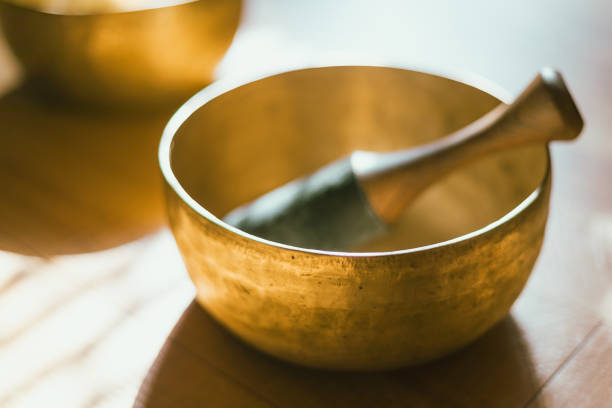 istock Close up Tibetan singing copper bowl 2206026953