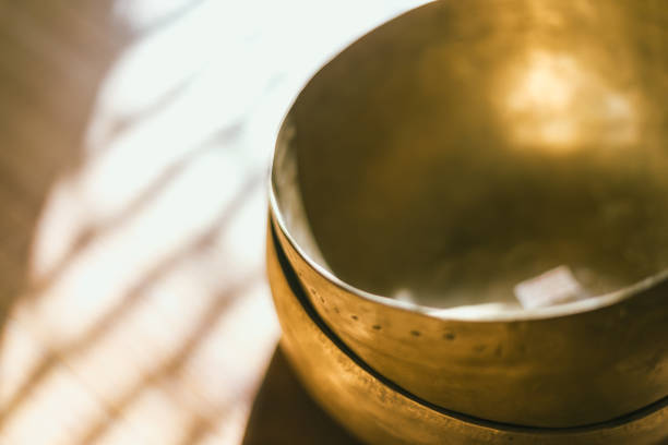 Tibetan singing copper bowl, alternative medicine.